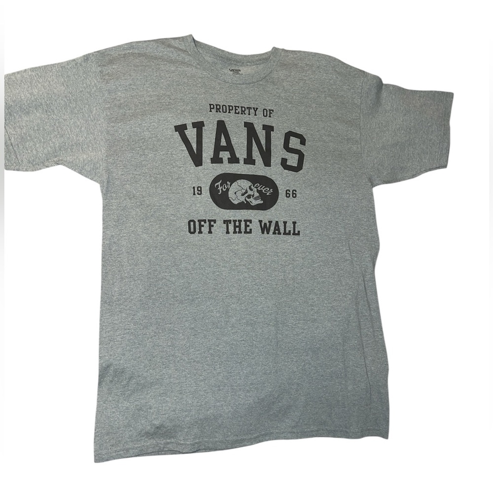 Vans Gray Graphic 'Off The Wall' Logo Tee